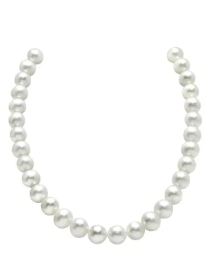 10.5-11.5mm White Freshwater Pearl Necklace - AAA Quality