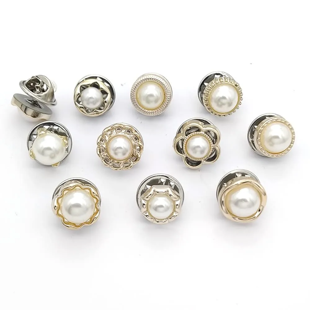 10Pcs safety buttons for women brooch for women Women Shirt Brooch Buttons Cover up Button Pearl Safety Brooch Pins Button for Clothing Dress Supplies Clothing Bags Accessories Supplies DIY Crafts