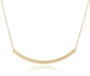 16" necklace gold - bliss bar textured gold