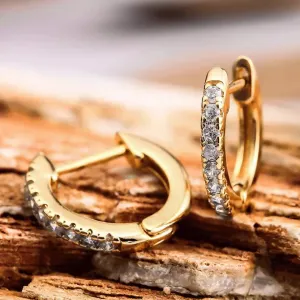 18K Gold Plated Huggie Earrings