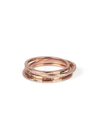 18kt Gold Hammered Stackable Ring