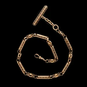 Antique 14k Gold Watch Fob Chain