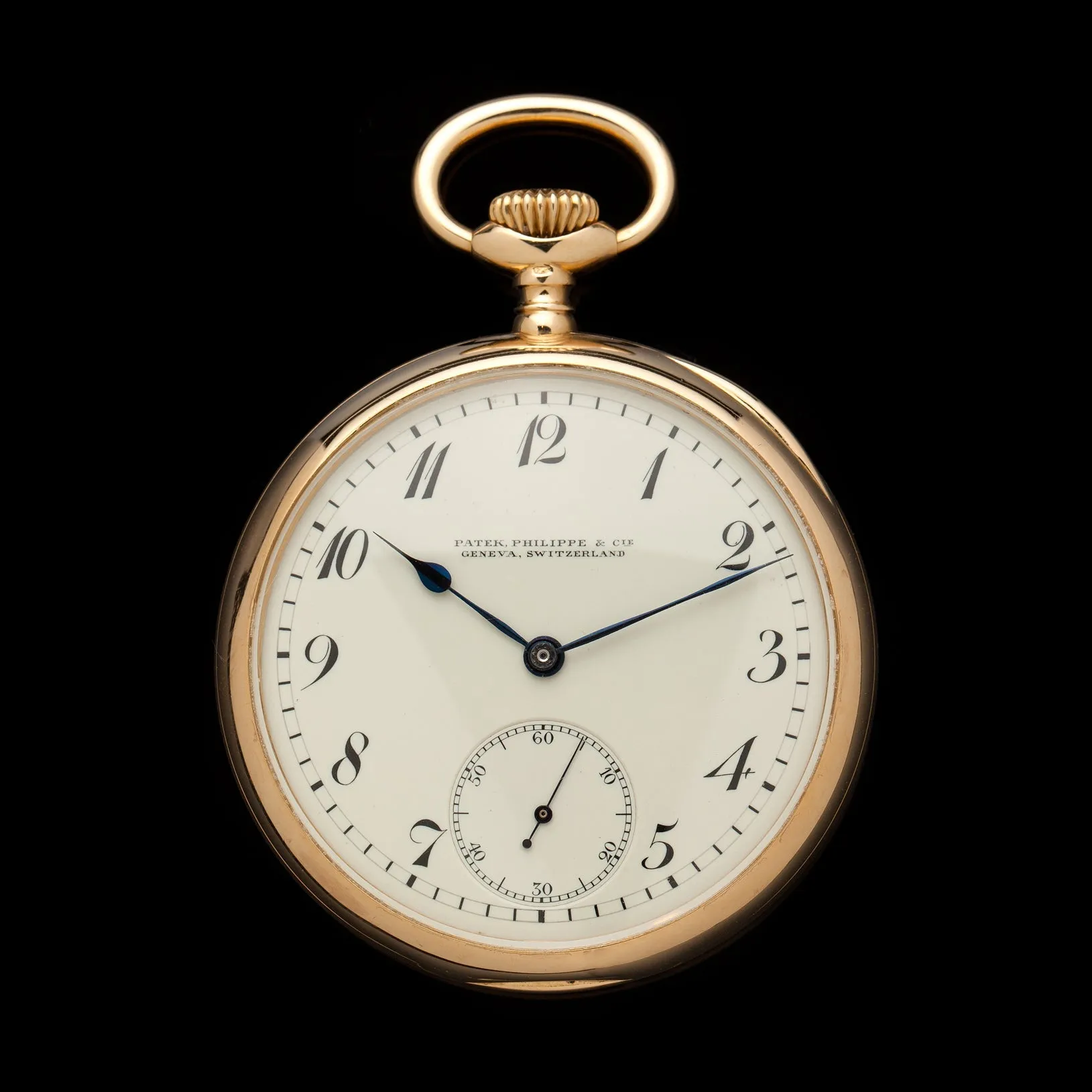 Antique Patek Phillipe Gold Pocket Watch with Wearable Leather Strap