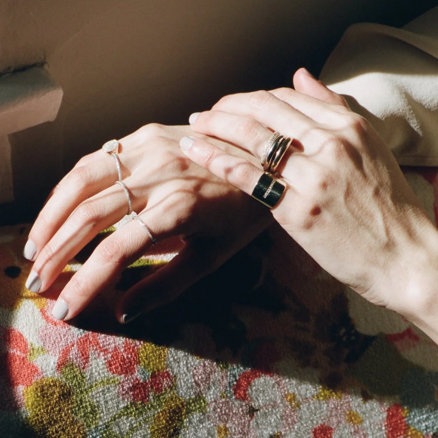 Axel Ring with White Pavé Diamonds