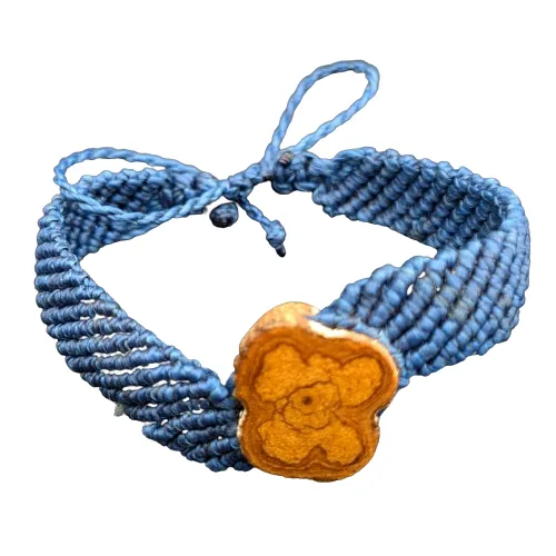 Ayahuasca vine oiled cotton macrame bracelets - made by Peruvian Amazon native artisans