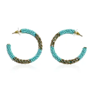 Blue and Gold Hoops