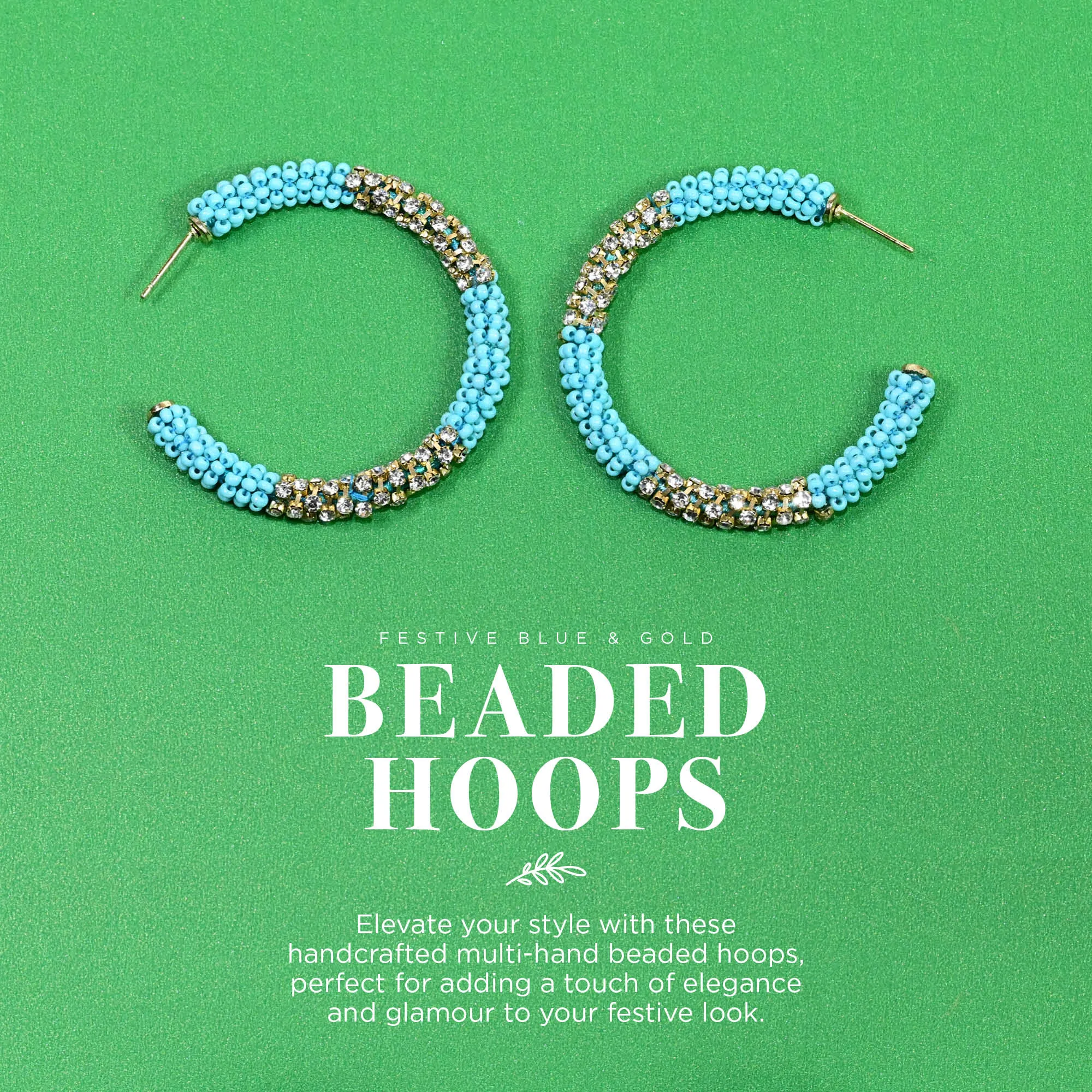 Blue and Gold Hoops