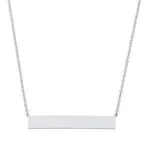 Carla | Nancy B. Sterling Silver Engravable Bar Necklace