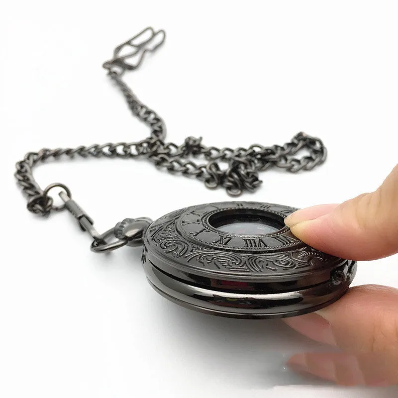 Classic Roman Dual Display Pocket Watch