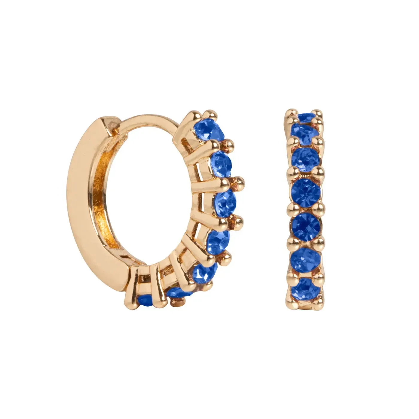 Crystal Hoop Earring - Blue