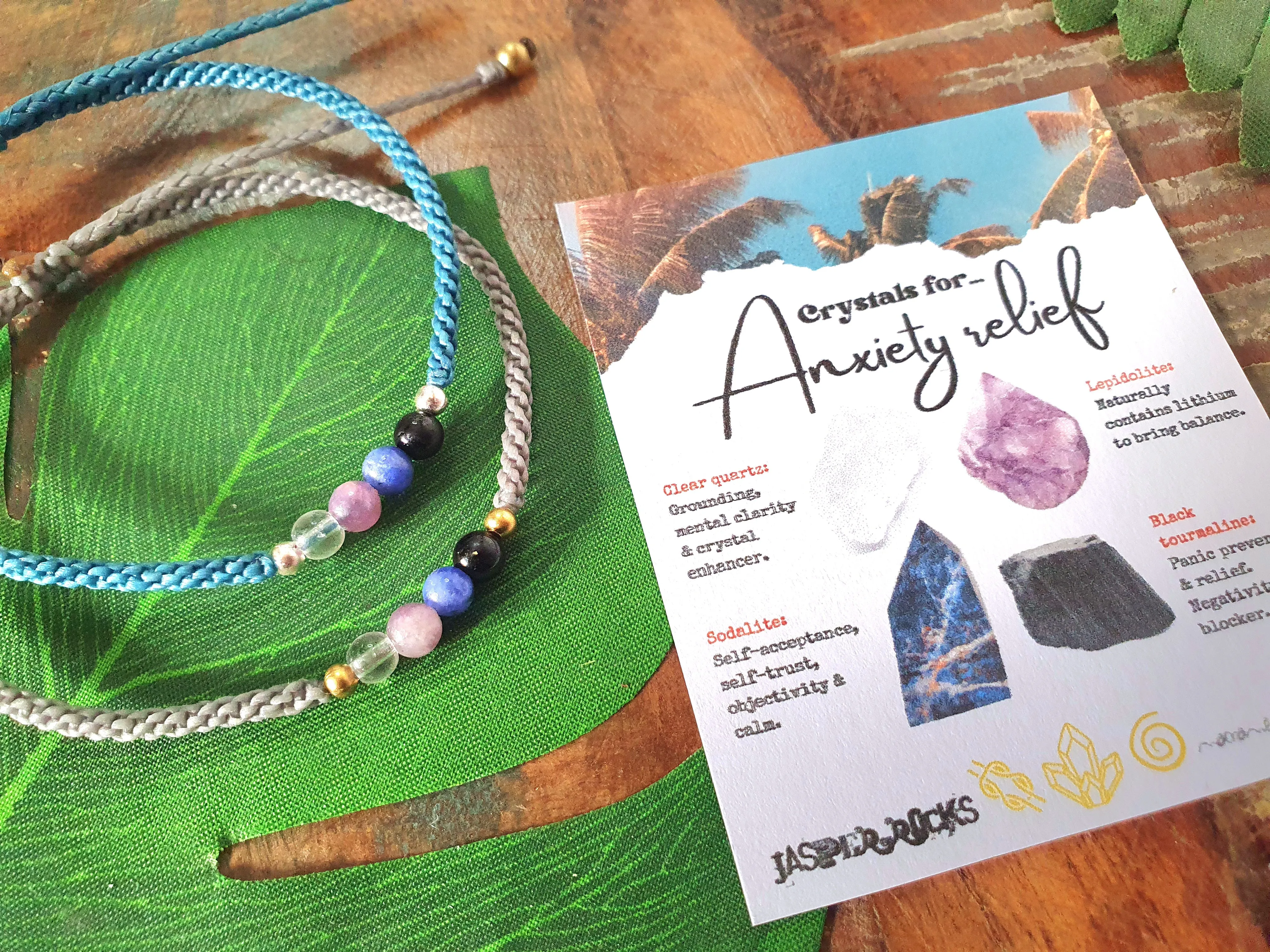 Crystals for anxiety, lepidolite sodalite anxiety healing calm crystal gemstone bracelet, chakra meditation bracelet, colorful macramé beads