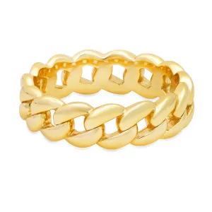 CUBAN LINK RING, GOLD