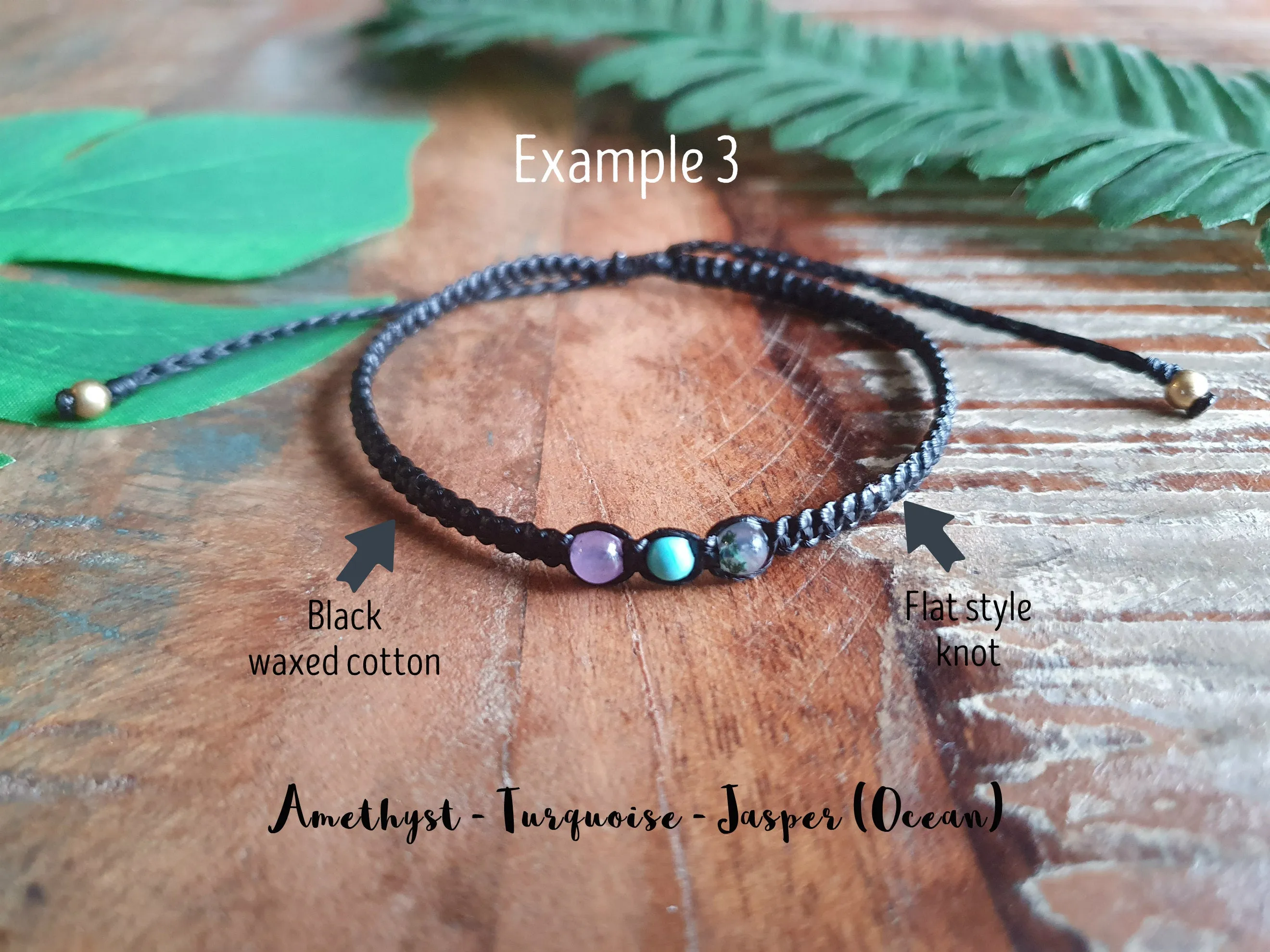 Custom gemstone bracelet, family children birthday birthstone gift design choose crystal personalised boho zodiac shamballa band