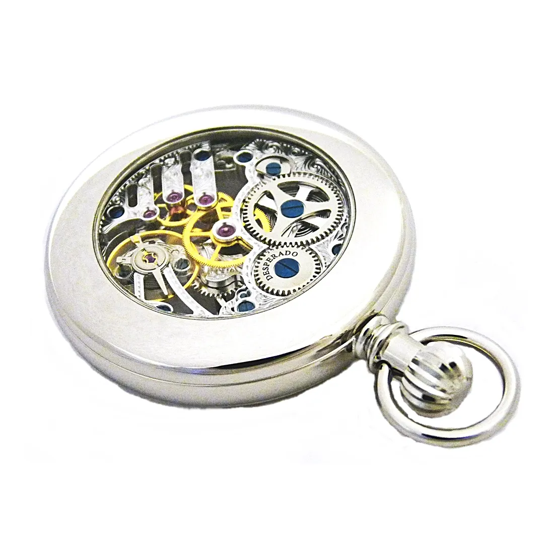 Desperado 566W “Golden Gate” Wind Up Pocket Watch High Grade Skeletonized Movement