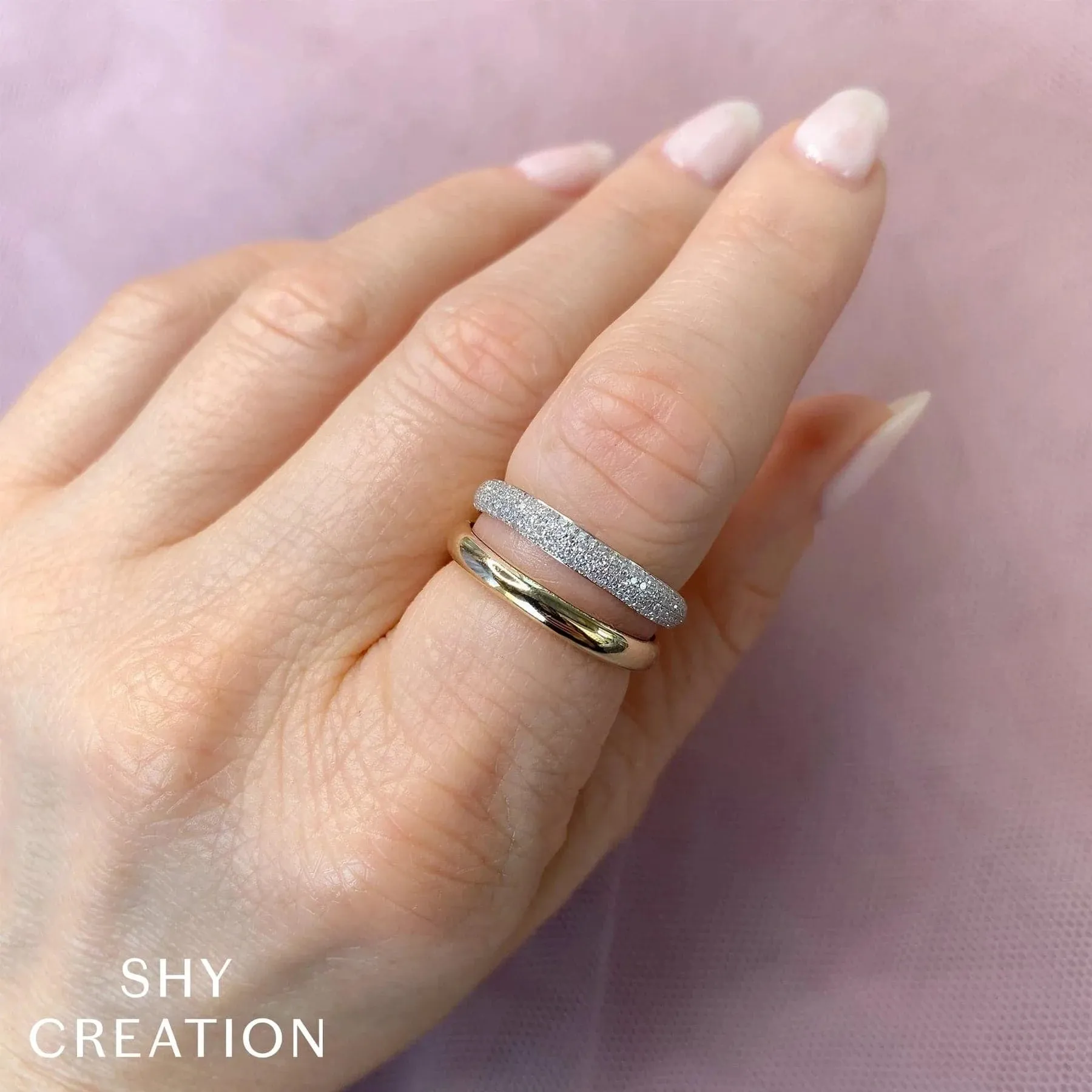 Diamond Pavé Ring by Shy Creation