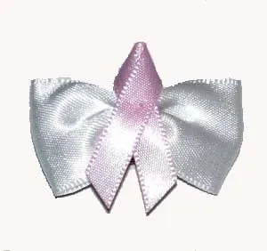 Dog Hair Bows- Breast Cancer Ribbon Bow