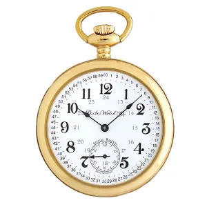 Dueber SR7 Pocket Watch, Swiss Mechanical Movement “Special Railway” 24 Hour Montgomery Dial