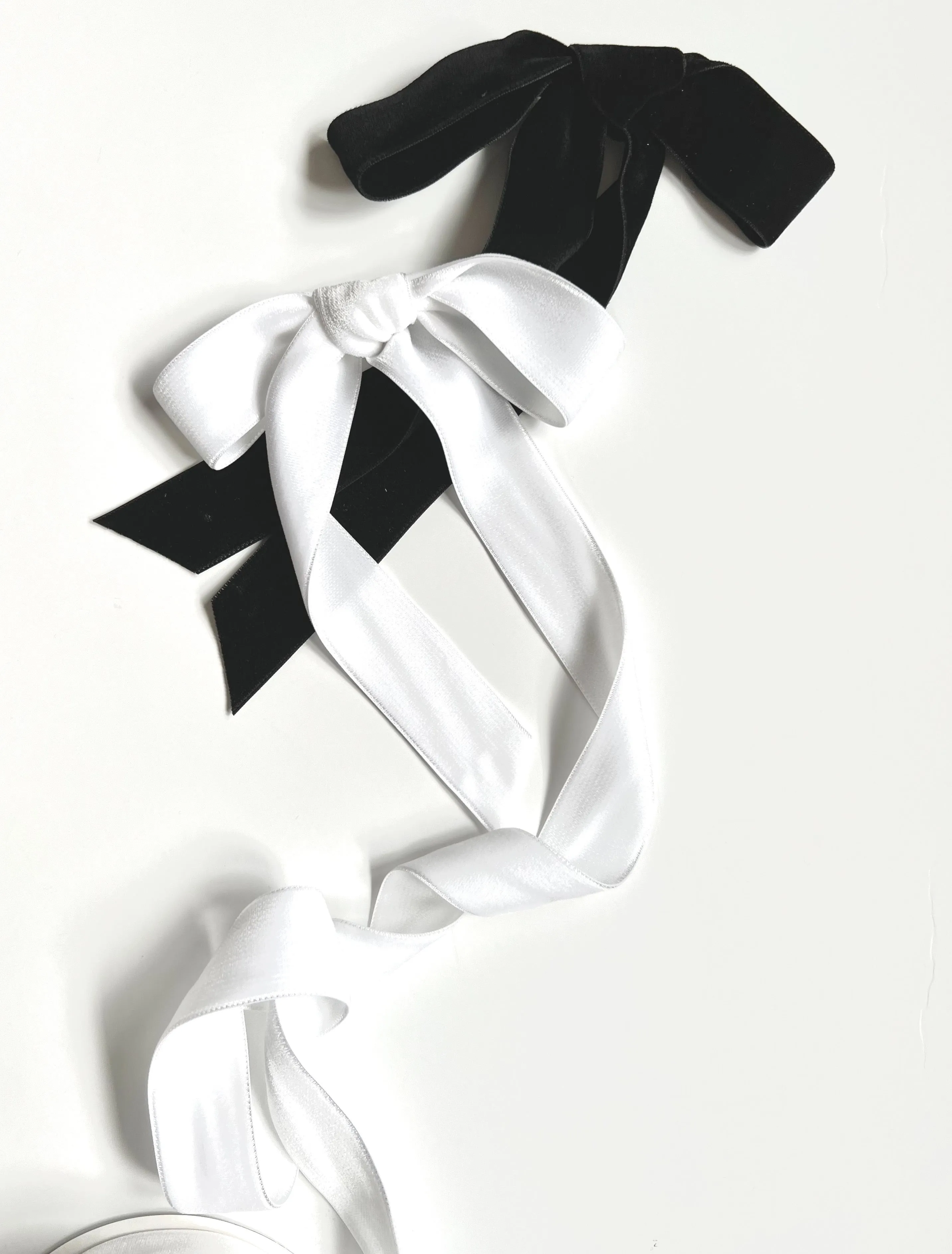 Effortless Hand Oversize Tied Silk Velvet Bow | Double Sided Silk Velvet Ribbon | Luxury Designer Hair Piece | Made to Order