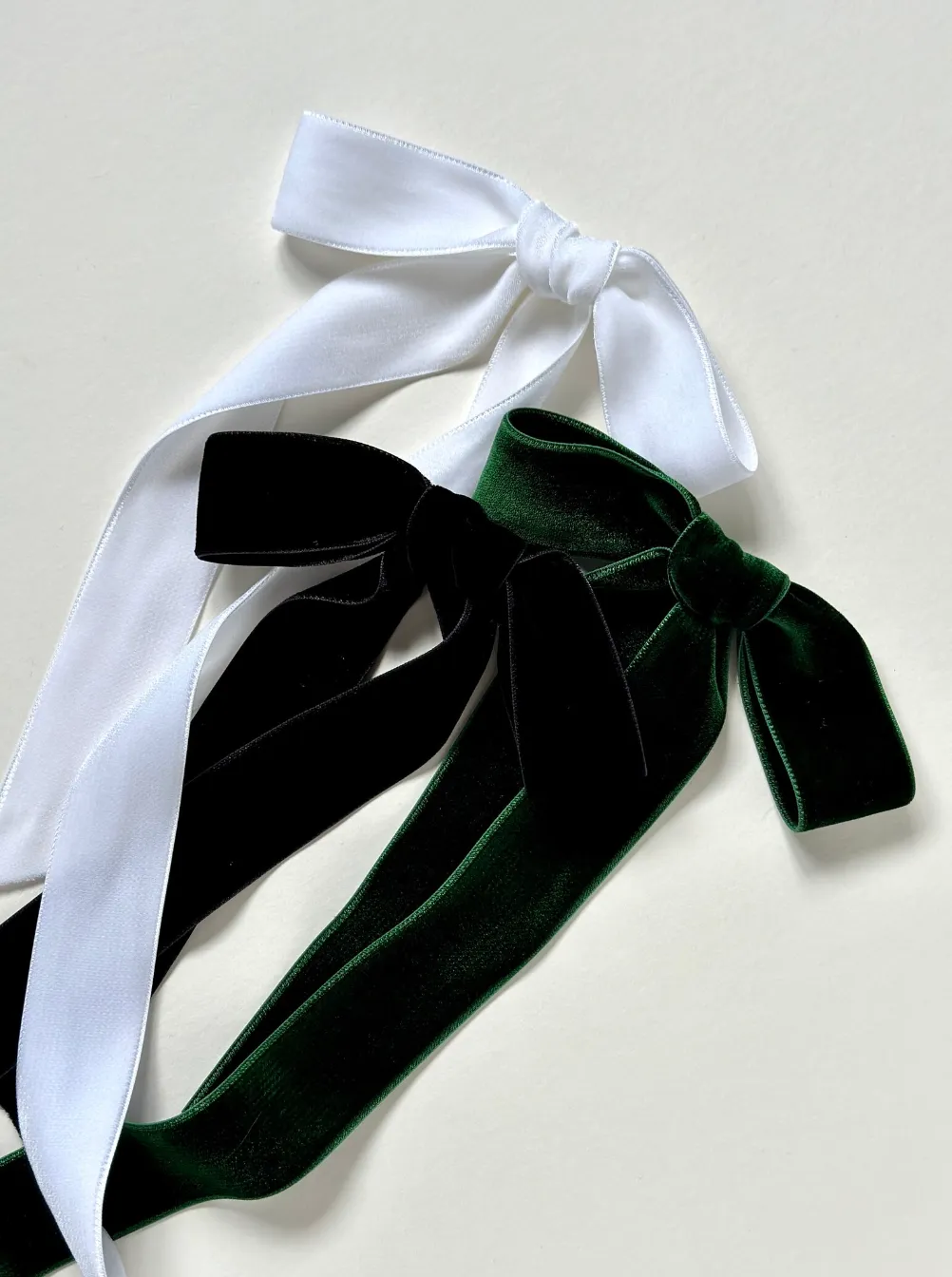 Effortless Hand Oversize Tied Silk Velvet Bow | Double Sided Silk Velvet Ribbon | Luxury Designer Hair Piece | Made to Order