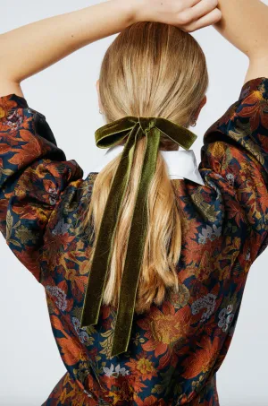 Effortless Hand Tied Silk Velvet Bow | Double Sided Silk Velvet Ribbon | Luxury Designer Hair Piece | Hand Tied to Order