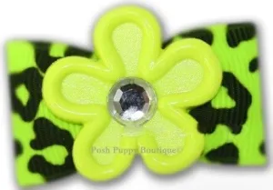 Electric Lime Dog Hair Bow