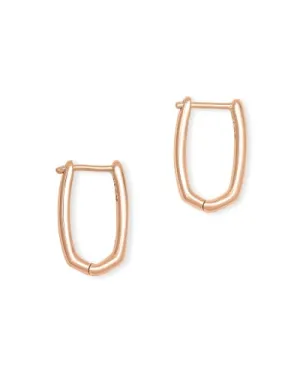 Ellen Huggie Earrings In 18k Rose Gold Vermeil