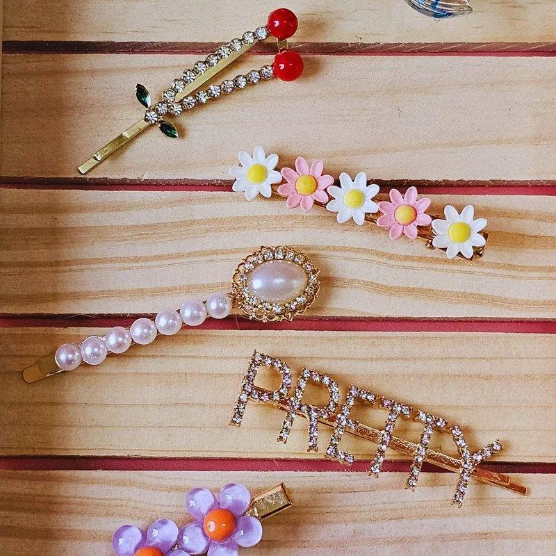 Embellised hair Pin For girls kids Partywear casual ( Pack of 1, Multicolor)