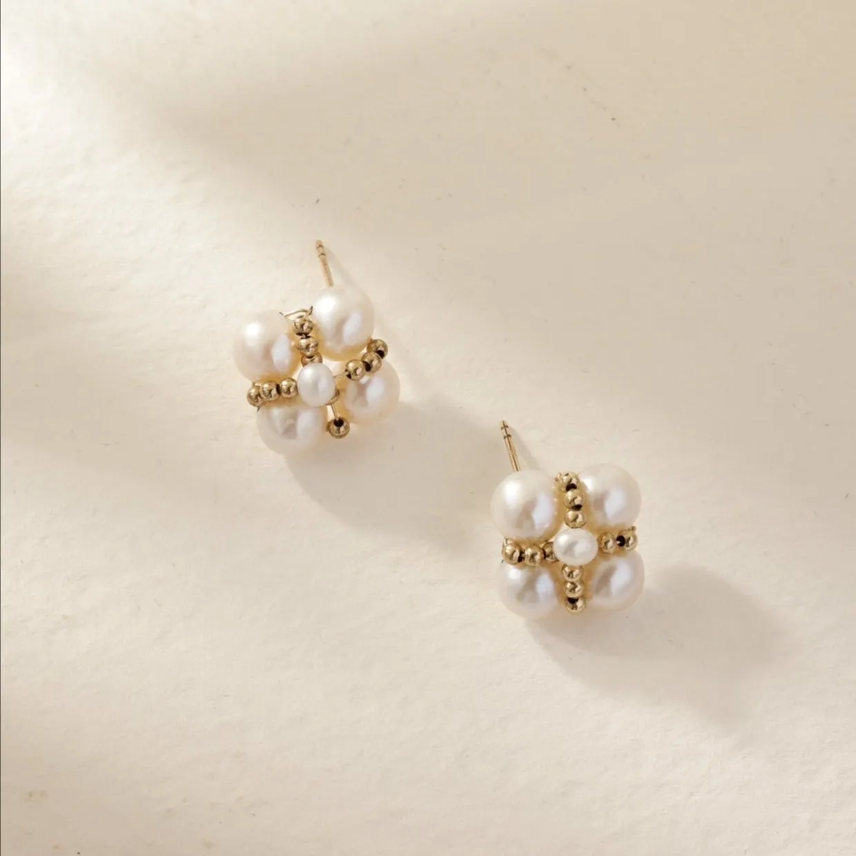 Embellished Series Lucky Clover Ear Clip Ear Studs