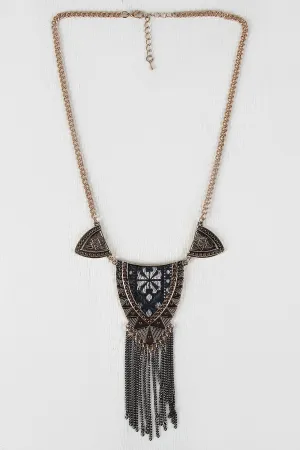 Fabric Tribal Design Necklace