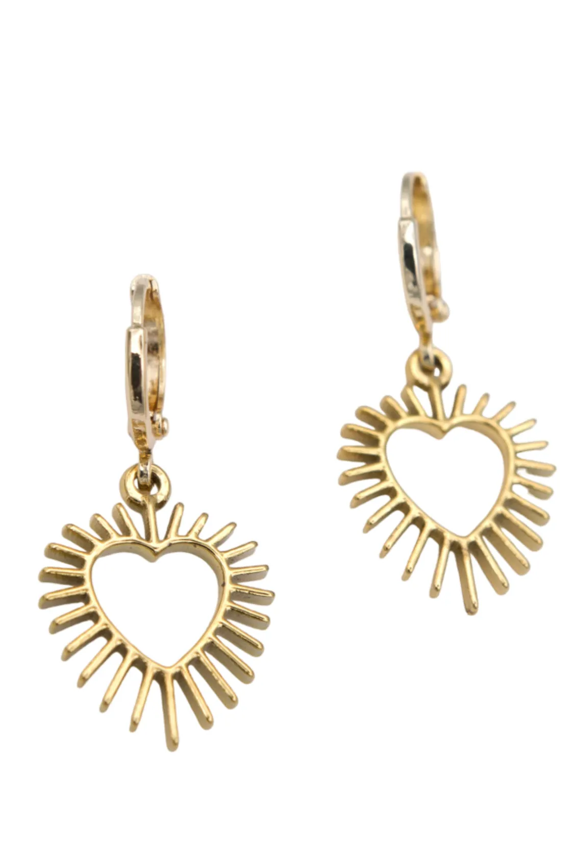 Farrah B Ablaze Heart Earrings