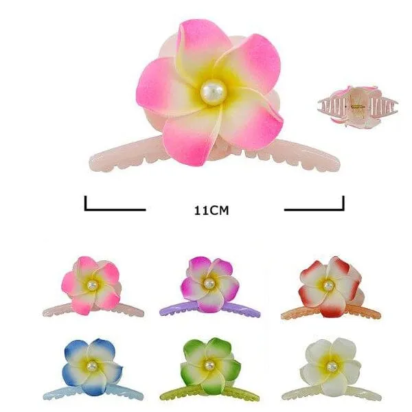 Fashion Flower Hair Jaw Clips 10808M (12 units)