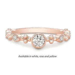 Forevermark Tribute™ Diamond Bead and Bezel Stack Band