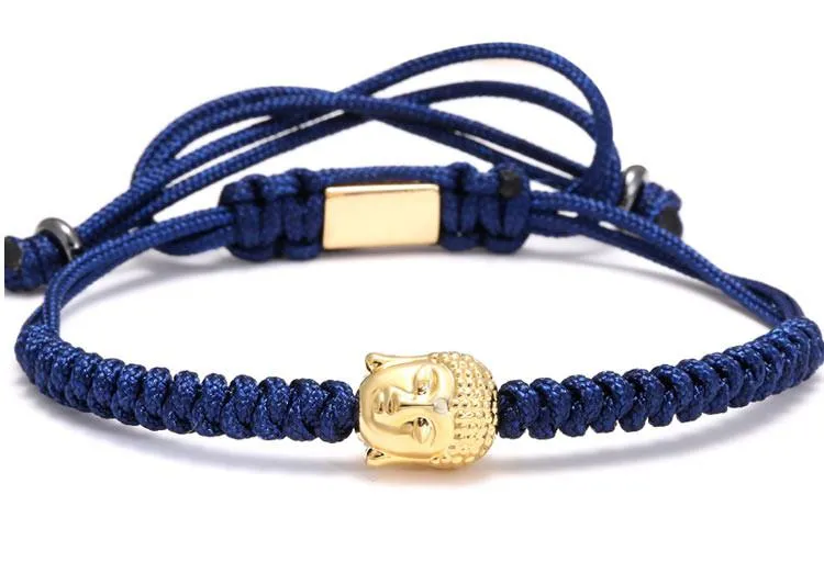 Gold Buddha Woven Rope Macrame Bracelet