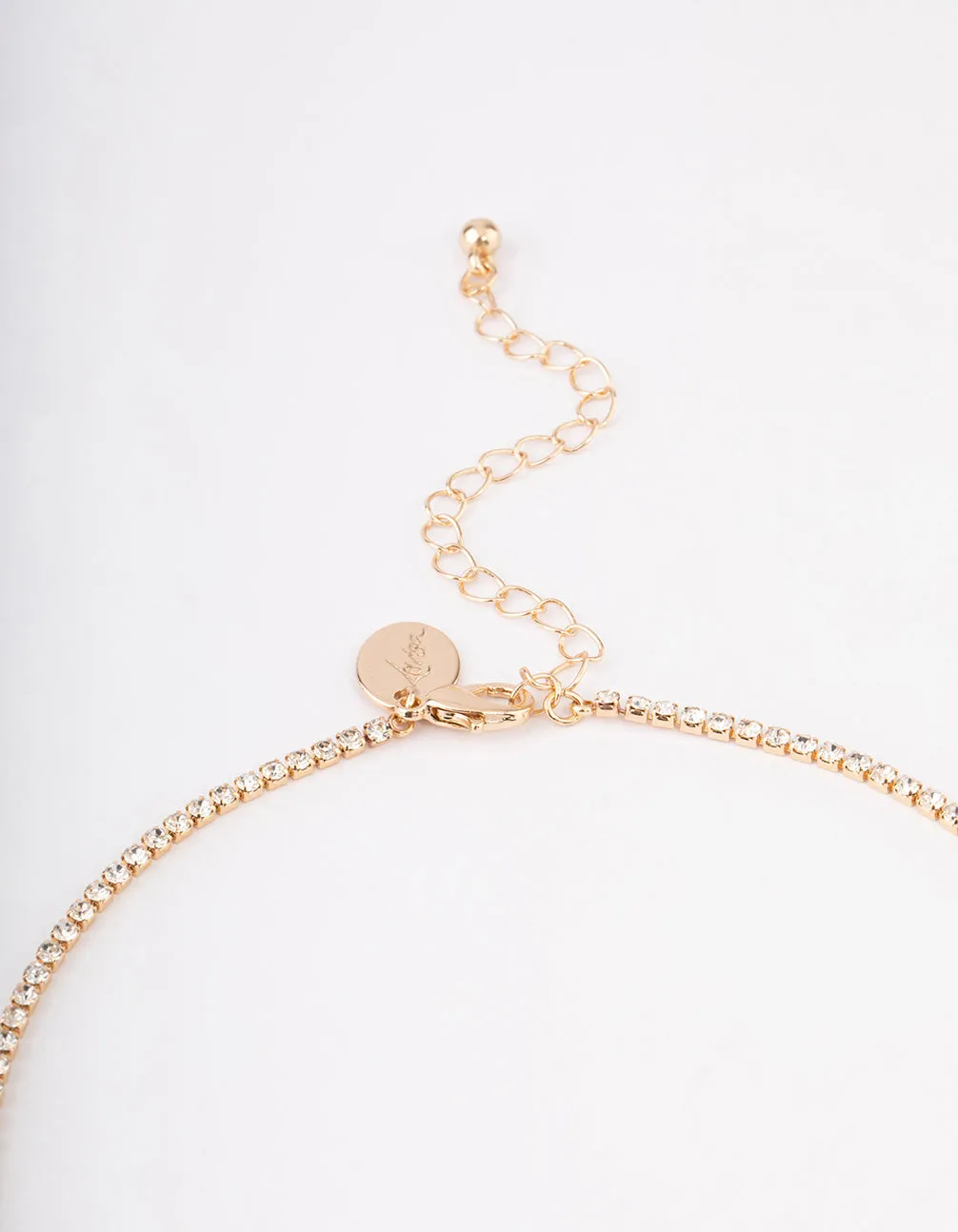 Gold Double Row Dainty Y-Shape Necklace