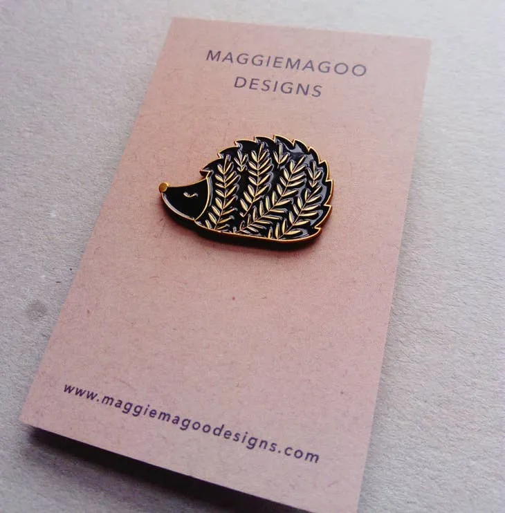 Hedgehog Enamel Pin Badge