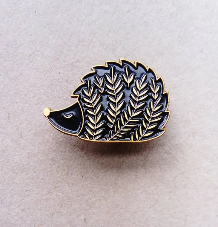 Hedgehog Enamel Pin Badge