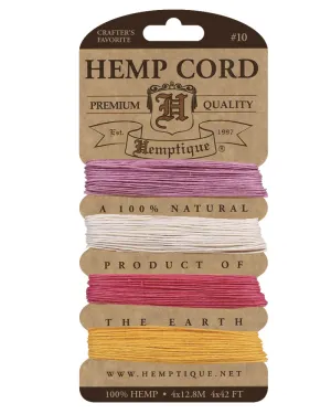 Hemptique Card Cord Set #10, Spring Bloom 2