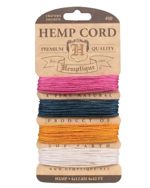 Hemptique Card Cord Set #10, Spring