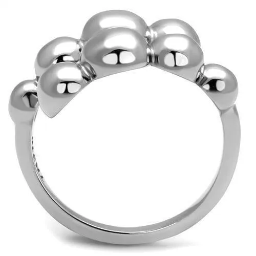 High polished (no plating) Stainless Steel Ring with No Stone for Women Style TK3089