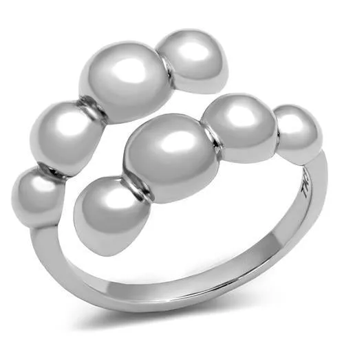 High polished (no plating) Stainless Steel Ring with No Stone for Women Style TK3089