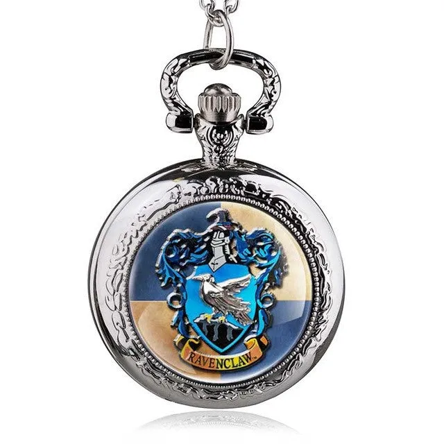 Hogwarts Dracodormiens Nunquam Titillandus Quartz Pocket Watch Mens Analog Pendant Necklace Gift