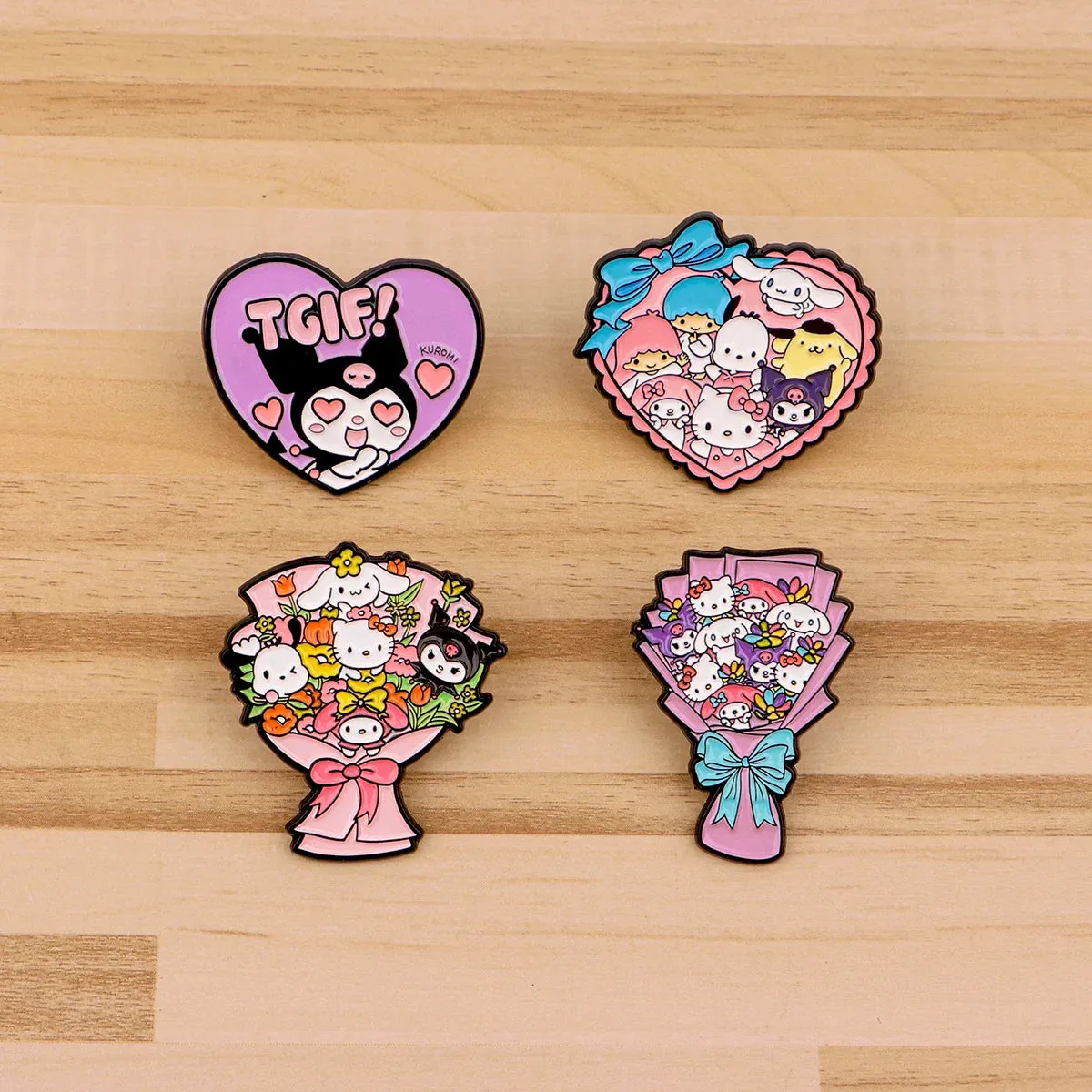 Kawaii Bouquet Enamel Pins