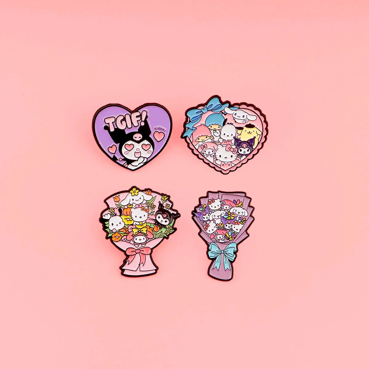 Kawaii Bouquet Enamel Pins