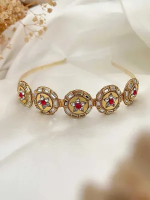 Kundan Gold Plated Hair Band