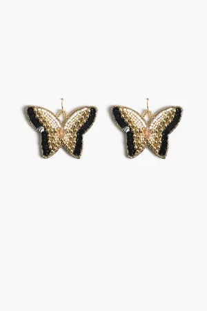 Luxe Butterfly Beaded Earrings