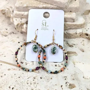 Luxury beaded earrings
HZ219E-MULTI