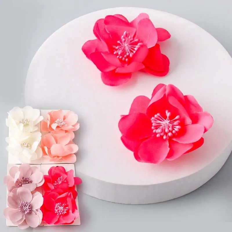 Magnolia Flower 2PC Hair Clips 12354 ( 12 units)