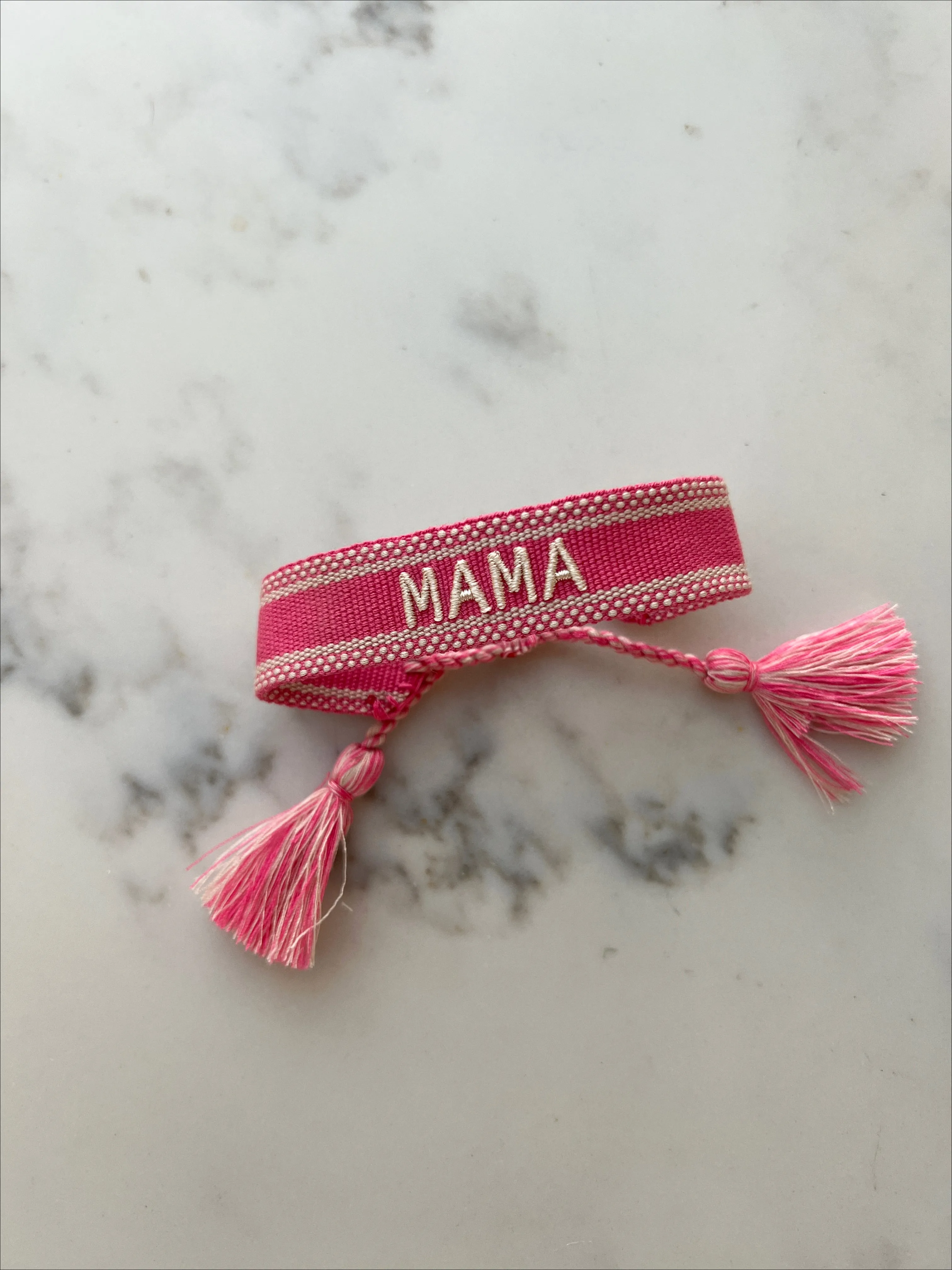 Mama Embroidered Bracelet