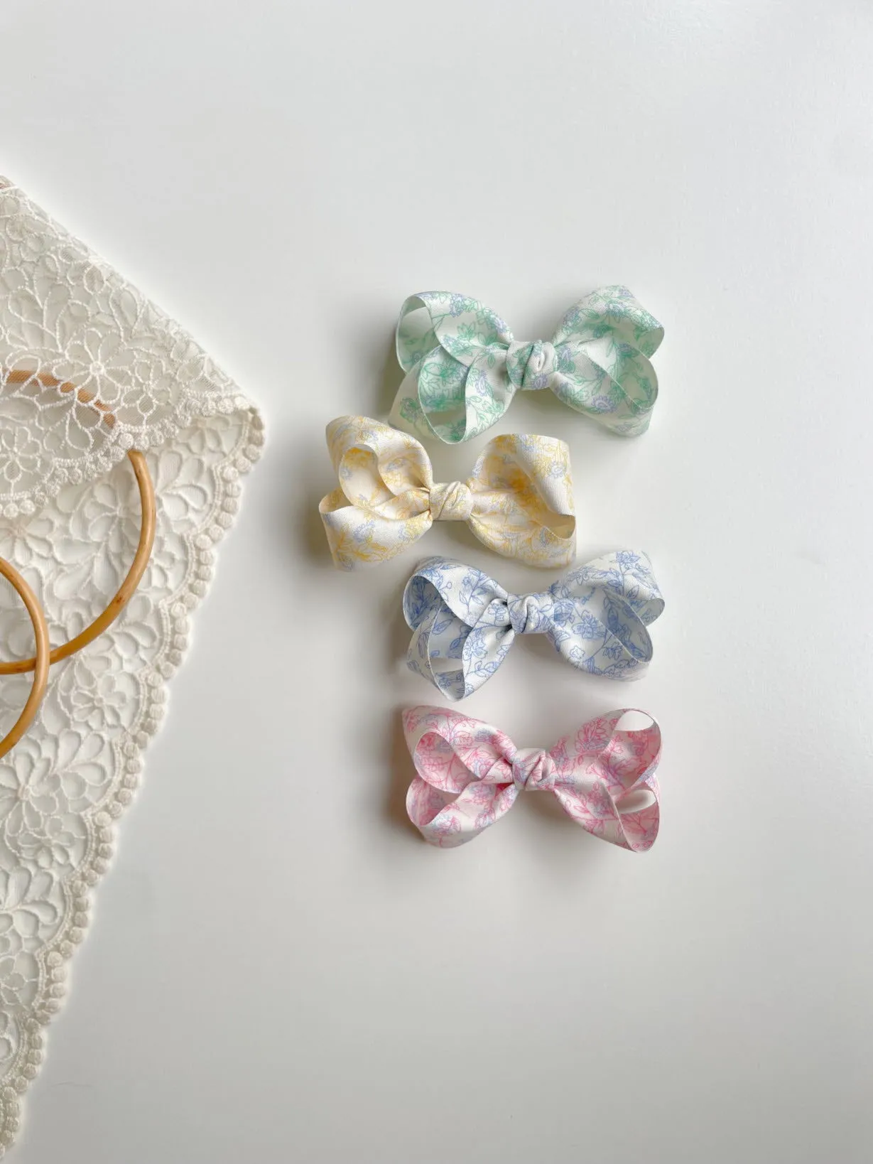 Paisley Bow Clips