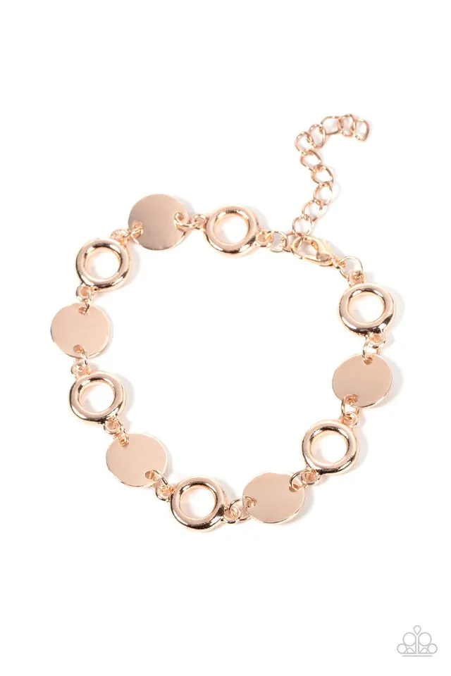 Paparazzi Bracelet ~ Fleek Fleet - Rose Gold